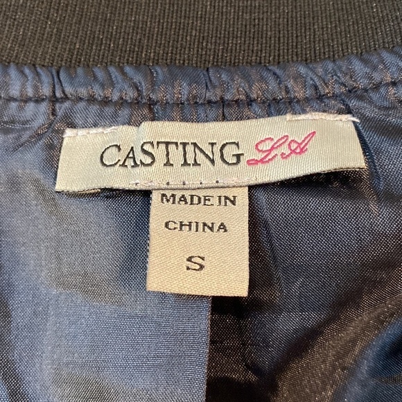 Casting LA Patched Zip Up Jacket Navy Blue Size Small in Like New Condition - Picture 8 of 10